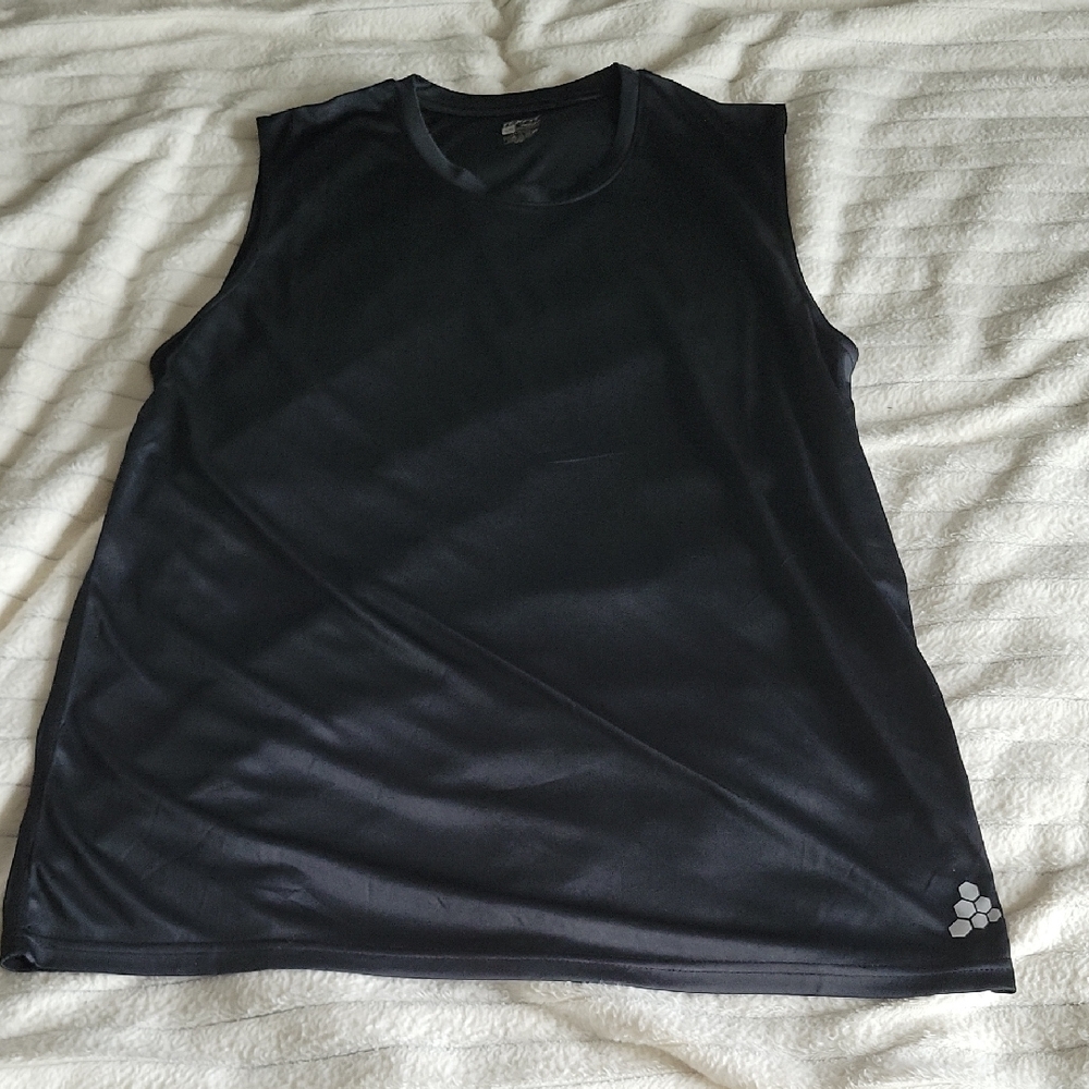 Men's Black Sleeveless Shirt